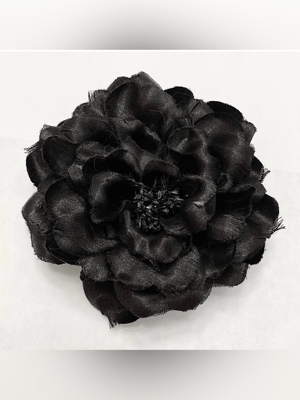 Black Flower Dark Romantic Elegant Boho Layered Petals Versatile Hair Clip & Pin